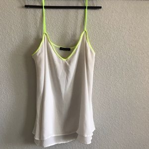White chiffon tank